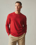 Men's Premium Slub Crew Long Sleeve Tee - Real Red